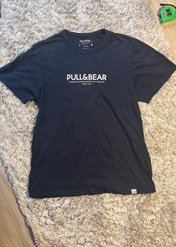 Pull and Bear Pull Bear Siyah Logo Tisort
