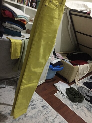 s Beden Sarı kot pantolon