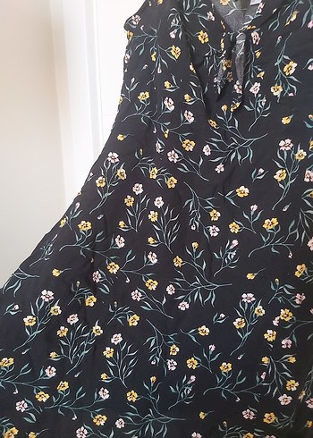 H&M Çiçek Desenli H&M Midi Elbise