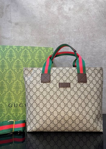 Gucci Desenli Yeşil Tokalı Kadın Çanta