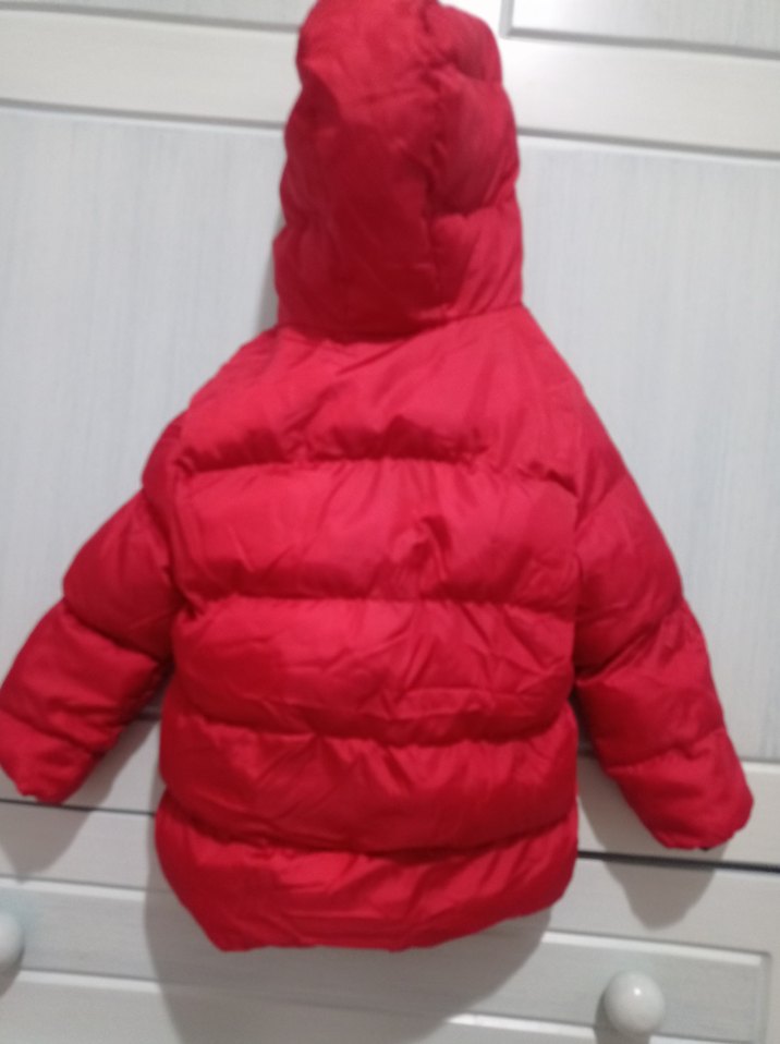 Kırmızı Erkek Çocuk Kapüşonlu Mont - Görsel 2