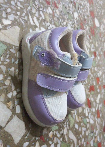 Kız Çocuk Mor Velcro Bağcıklı Spor Ayakkabı - Görsel 2