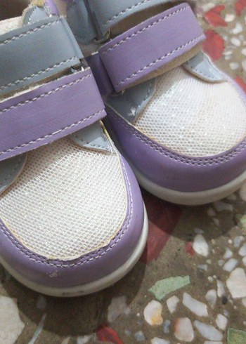 Kız Çocuk Mor Velcro Bağcıklı Spor Ayakkabı - Görsel 3