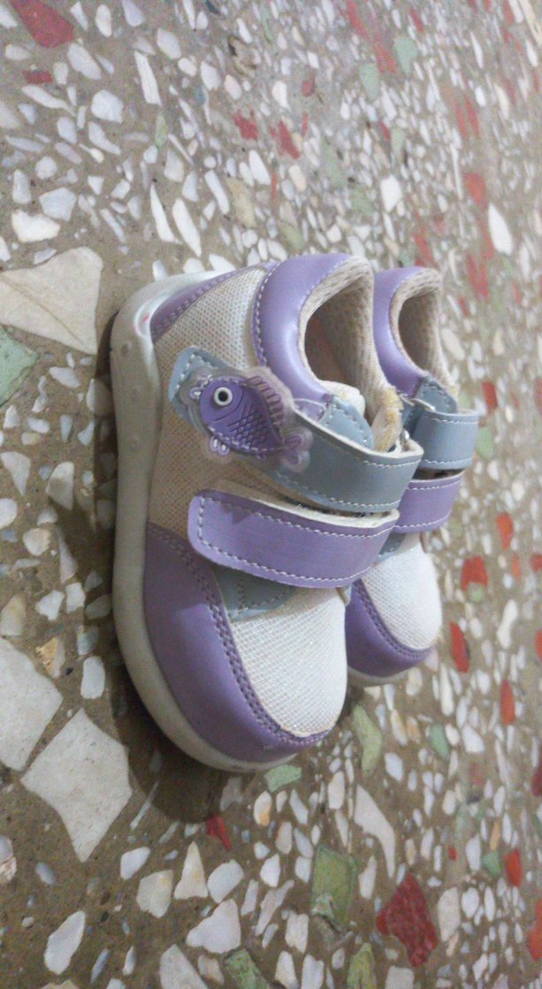 Kız Çocuk Mor Velcro Bağcıklı Spor Ayakkabı - Görsel 2