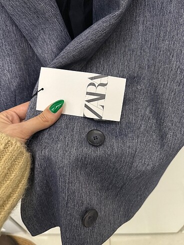 m Beden mavi Renk Zara Kruvaze Yelek