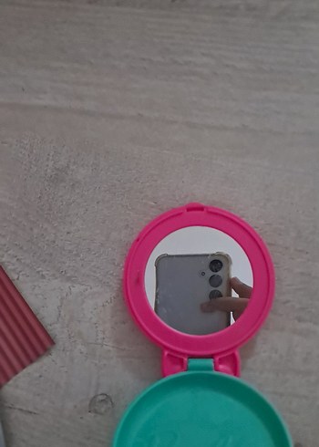  Beden Renkli Barbie Temalı Pembe mavi ayna