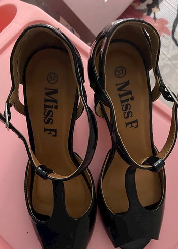 Siyah Tokalı Blok Topuklu Kadın Abiye Ayakkabı - Görsel 3