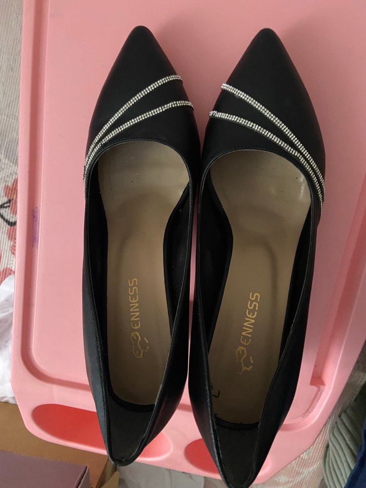 Siyah Parlak Stiletto Kadın Topuklu Ayakkabı - Görsel 4