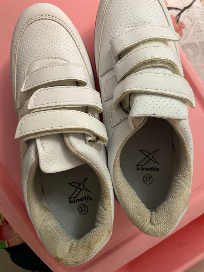 Beyaz Cırt Cırtlı Platform Spor Ayakkabı - Görsel 2