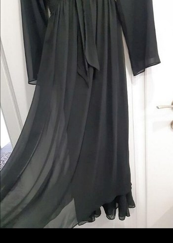 Zara Siyah Uzun Kollu Gotik Uzun Elbise