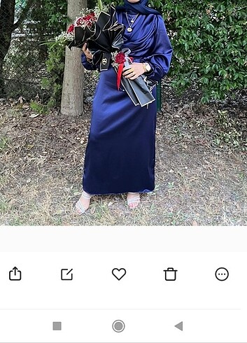 Sözde 1 kez sözde giyildi saten onu büzgülü beli seyar kemerli - Görsel 2