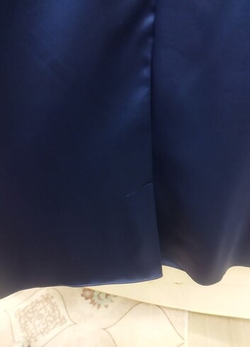 Sözde 1 kez sözde giyildi saten onu büzgülü beli seyar kemerli - Görsel 8