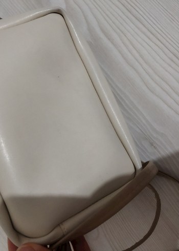 Minimalist Beyaz Deri Kadın Çanta - Görsel 2