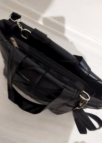 Siyah Deri Kadın Omuz Çantası - Görsel 2