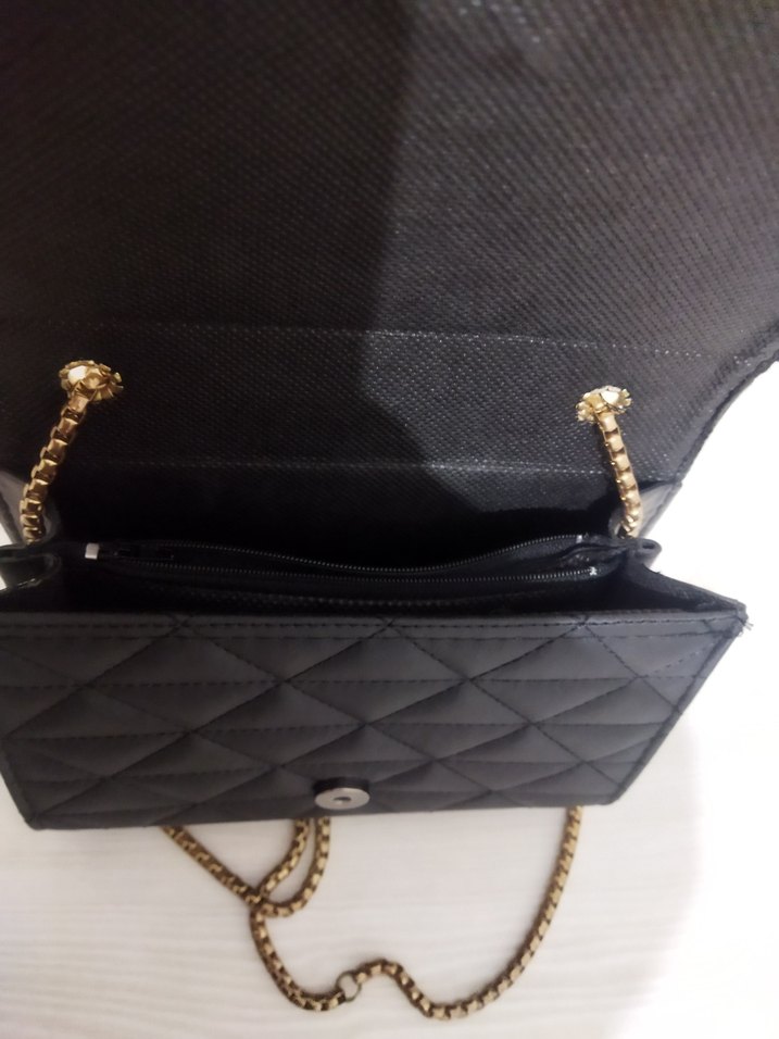 Zincir Detaylı Siyah Kadın Çanta - Görsel 3