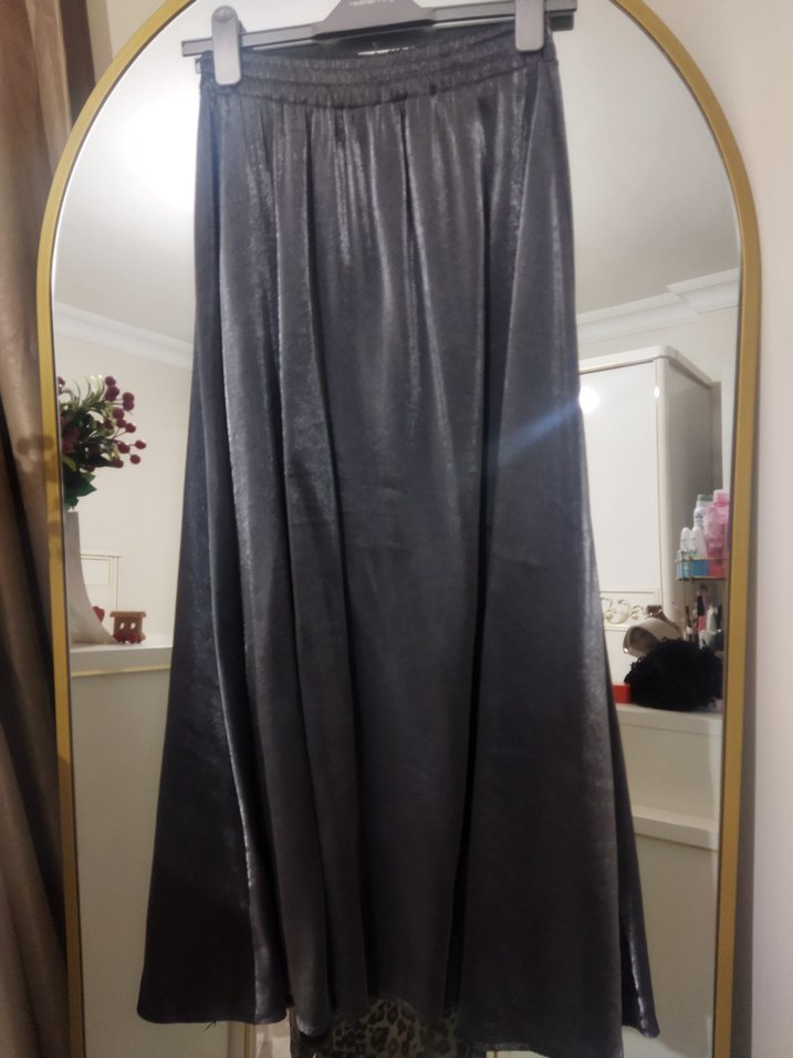 Leopar Desenli Gri Kadın Ceket - Görsel 3