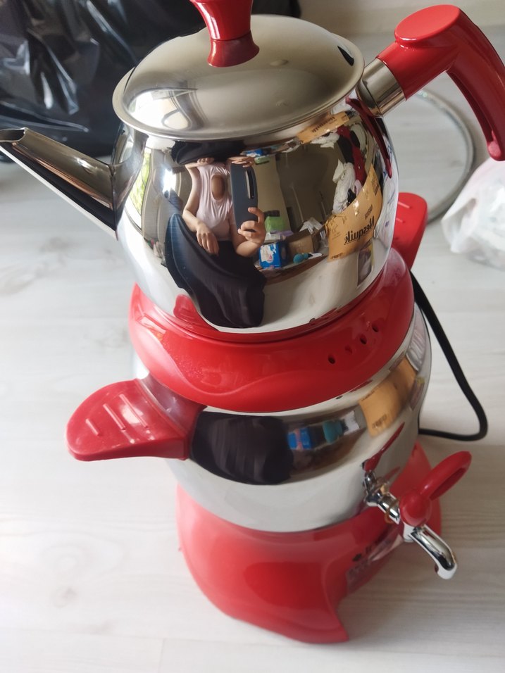 5 Parça Kırmızı Çaydanlık Seti - Görsel 2