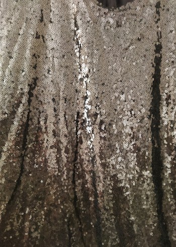 Kadın Siyah Parlak Uzun Elbise - Görsel 2