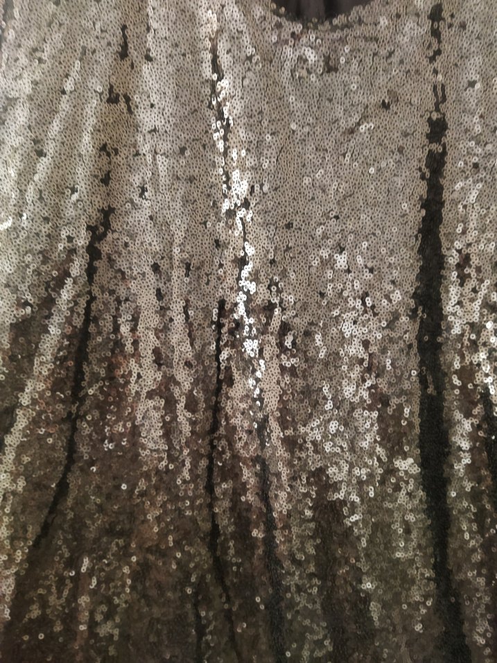 Kadın Siyah Parlak Uzun Elbise - Görsel 2