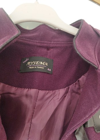 Kemerli Mor Kadın Kaban - Görsel 2