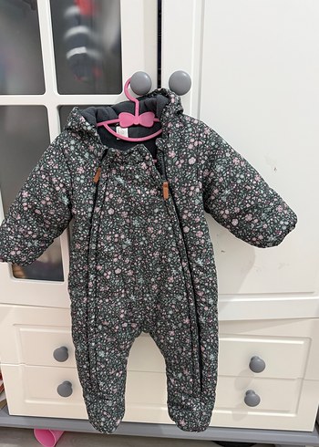 H&MKız Bebek Desenli Gri Tulum - Görsel 2