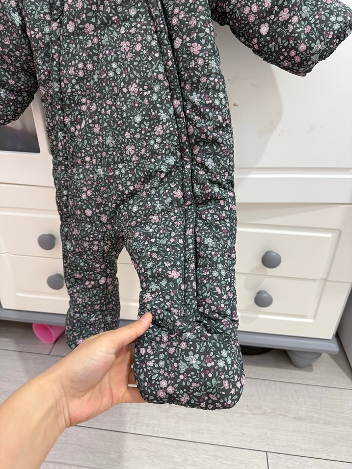 H&MKız Bebek Desenli Gri Tulum - Görsel 3