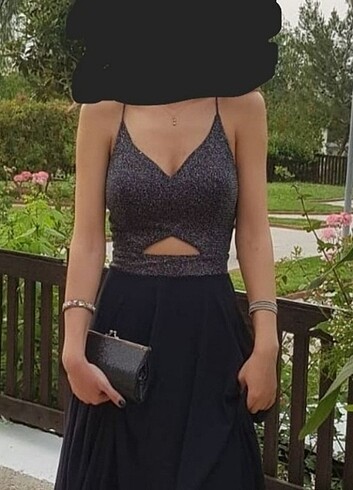 Diğer Abiye şifon parlak elbise 