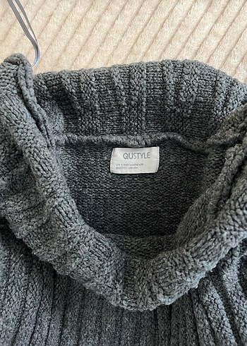 Gri Askılı Örgü Straplez Kazak - Görsel 4