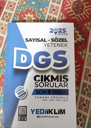 2025 DGS Sayısal-Sözel Yetenek Çıkmış Sorular Kitabı