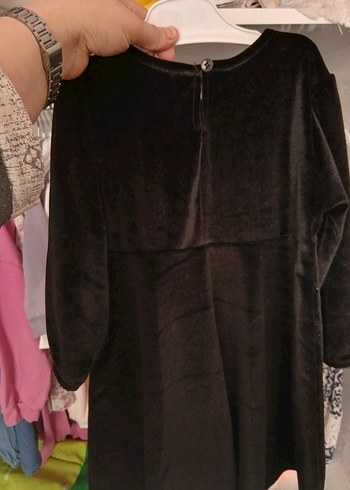 Siyah Kürklü Uzun Kollu Kız Elbisesi - Görsel 3