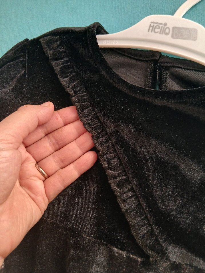 Siyah Kürklü Uzun Kollu Kız Elbisesi - Görsel 2