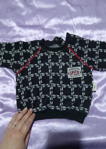 Erkek Çocuk Siyah Örme Sweatshirt - Görsel 4