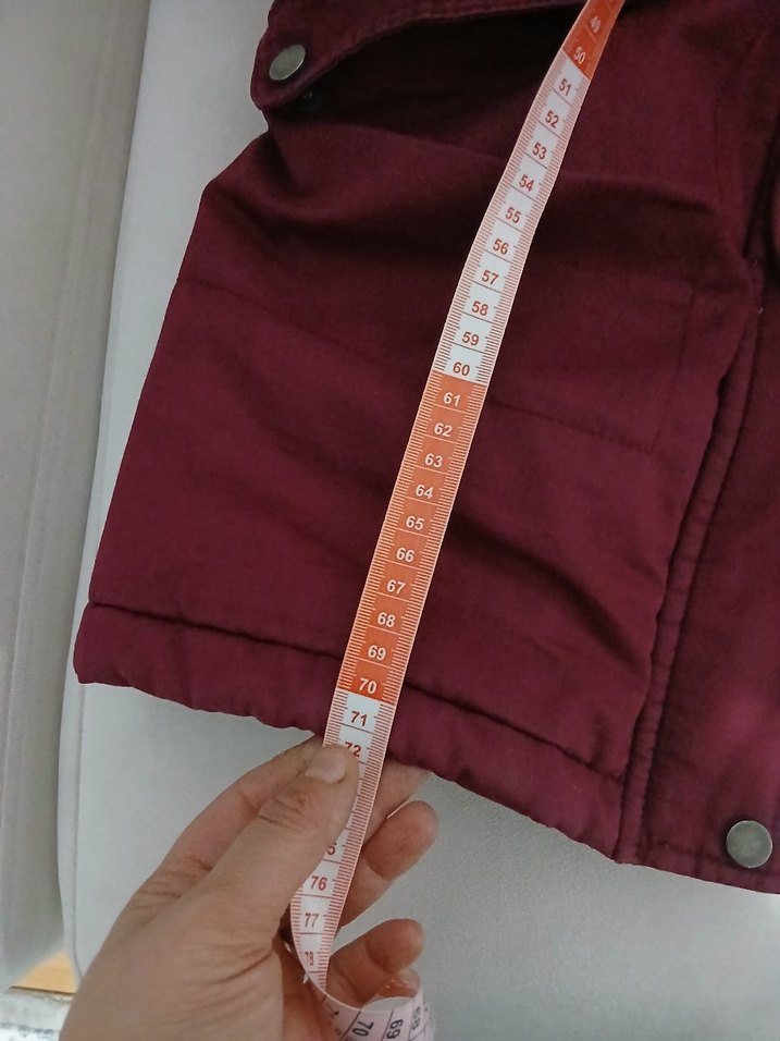 Bordo Kapüşonlu Kadın Mont Kürklü - Görsel 3