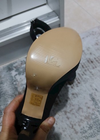 Siyah Platform Topuklu Ayakkabı - Görsel 5