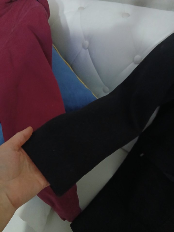 Düğmeli Siyah Kaban - Görsel 5