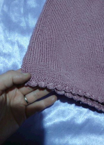 Kız Çocuk Mor Örme Kolsuz Elbise - Görsel 4