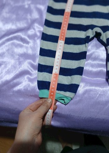 Renkli Çizgili Erkek Bebek Tulum - Görsel 3