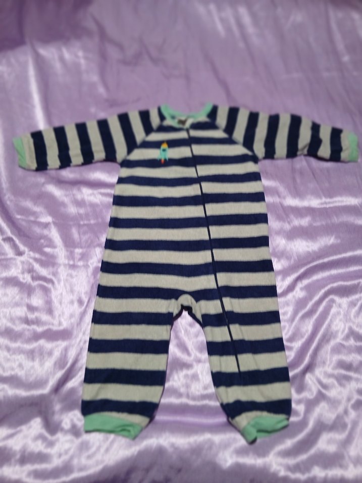 Renkli Çizgili Erkek Bebek Tulum - Görsel 2