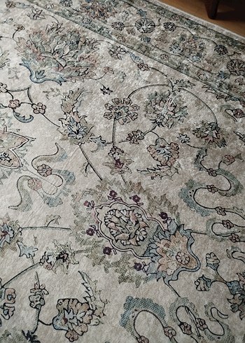 Desenli yeşil krem tonlarında Halı - Görsel 8