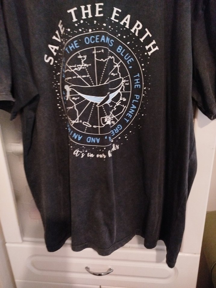 Kadın Siyah Baskılı Kısa Kollu Tişört - Görsel 3