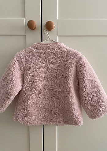 H&M Kız Çocuk Pembe Peluş Fermuarlı Mont - Görsel 2