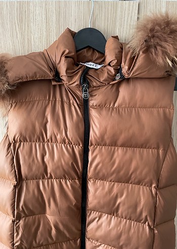 Kahverengi Kürklü Kadın Yelek - Görsel 2