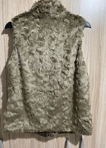 Kürklü Kahverengi Kadın Yelek - Görsel 3