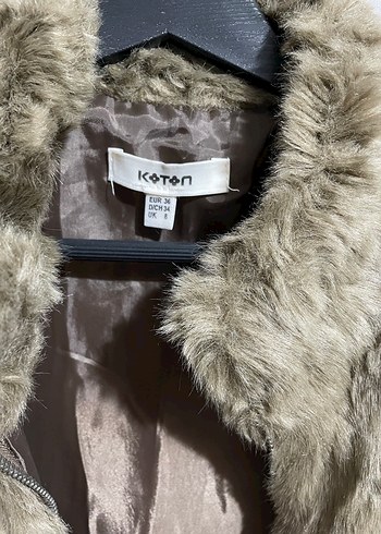 Kürklü Kahverengi Kadın Yelek - Görsel 4