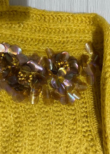 Sarı Balıkçı Yaka Triko Kazak - Görsel 2