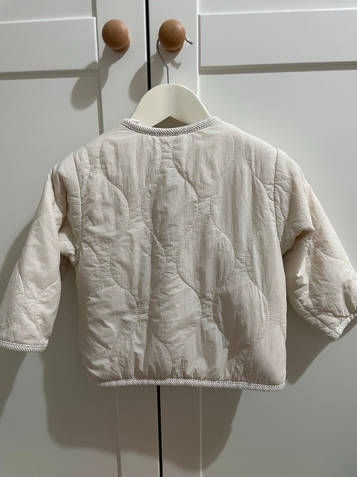 Zara Beyaz Kız Çocuk Düğmeli Ceket - Görsel 3