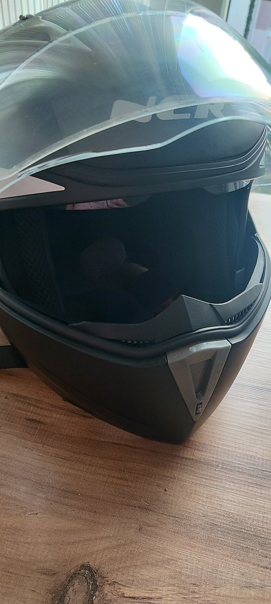 NCR Çene Açılır Mat Siyah Güneş vizörlü kask - Görsel 2