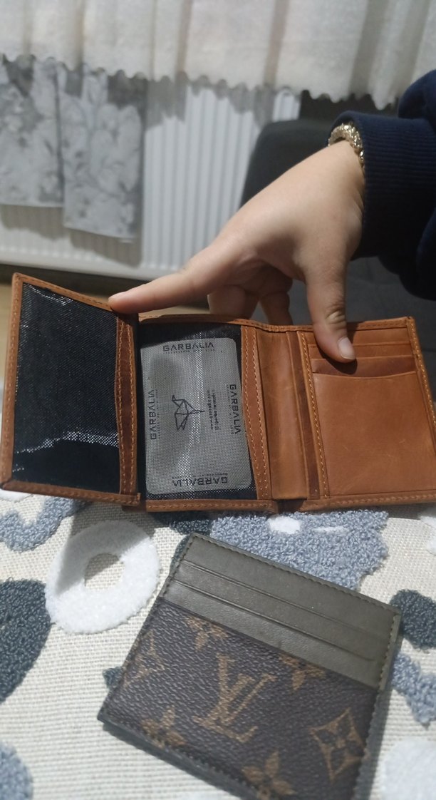 Kahverengi Deri erkek cüzdan ve kartlık - Görsel 2