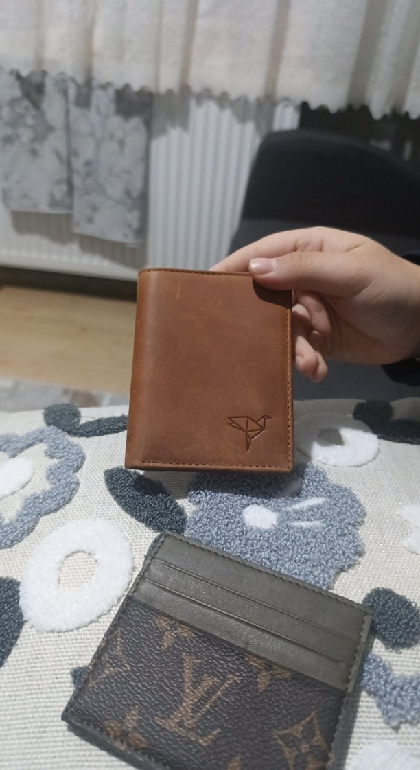 Kahverengi Deri erkek cüzdan ve kartlık - Görsel 3