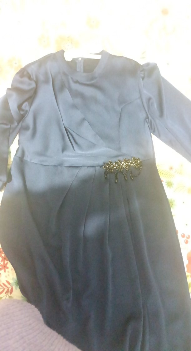 i Tesettür Abiye Elbise 1-2 defa giyildi sorunsuz 46-48 beden - Görsel 5